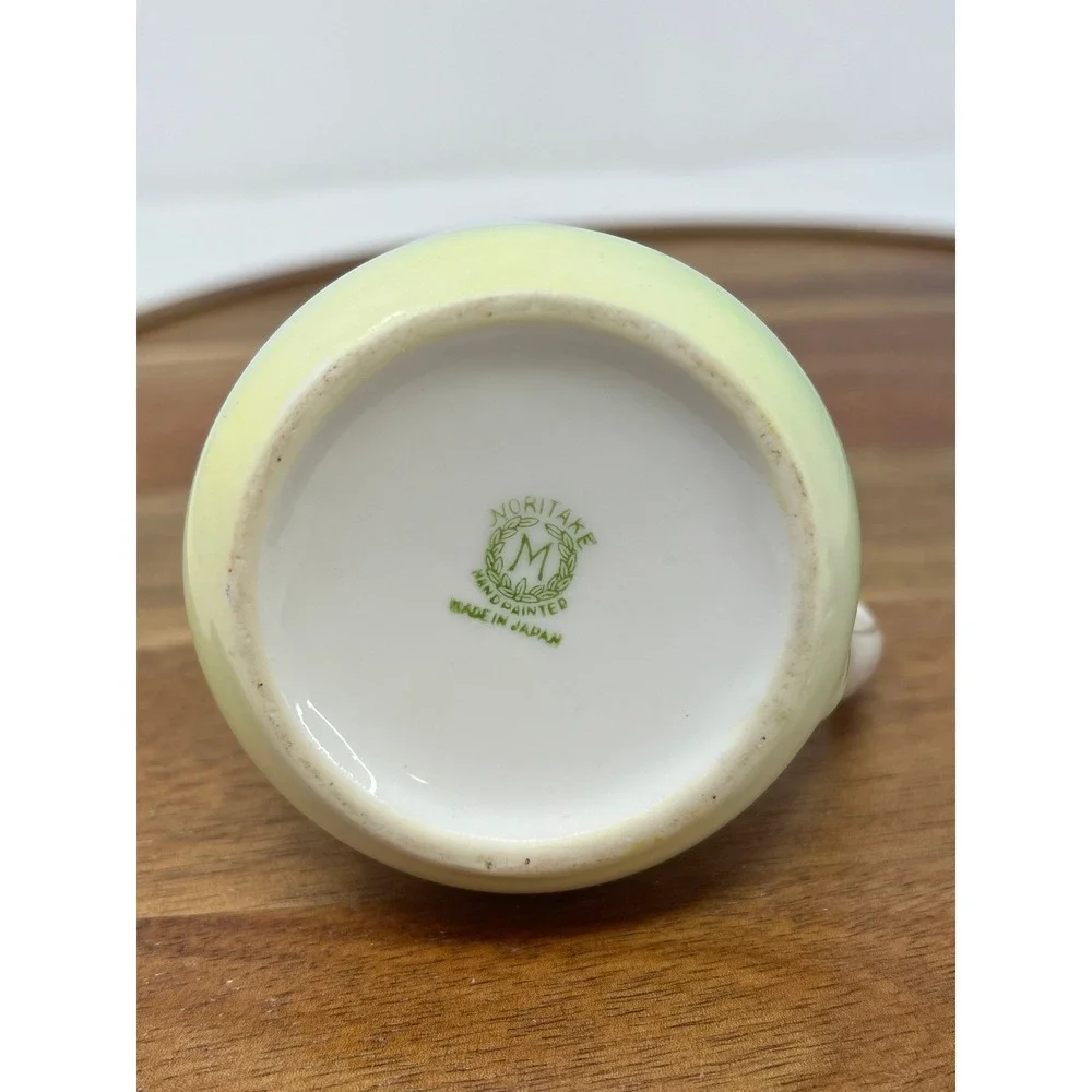 Vintage Hand‎ Painted Sugar Bowl Creamer Set Landscape Scene